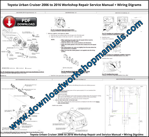 Toyota Urban Cruiser Workshop Repair Manual