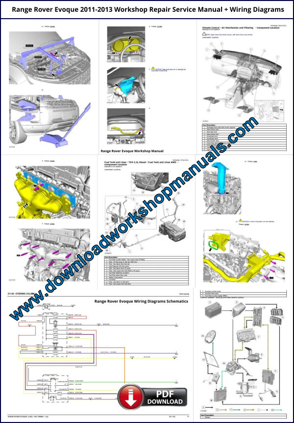 Range Rover Evoque Workshop Service Repair Manual Download