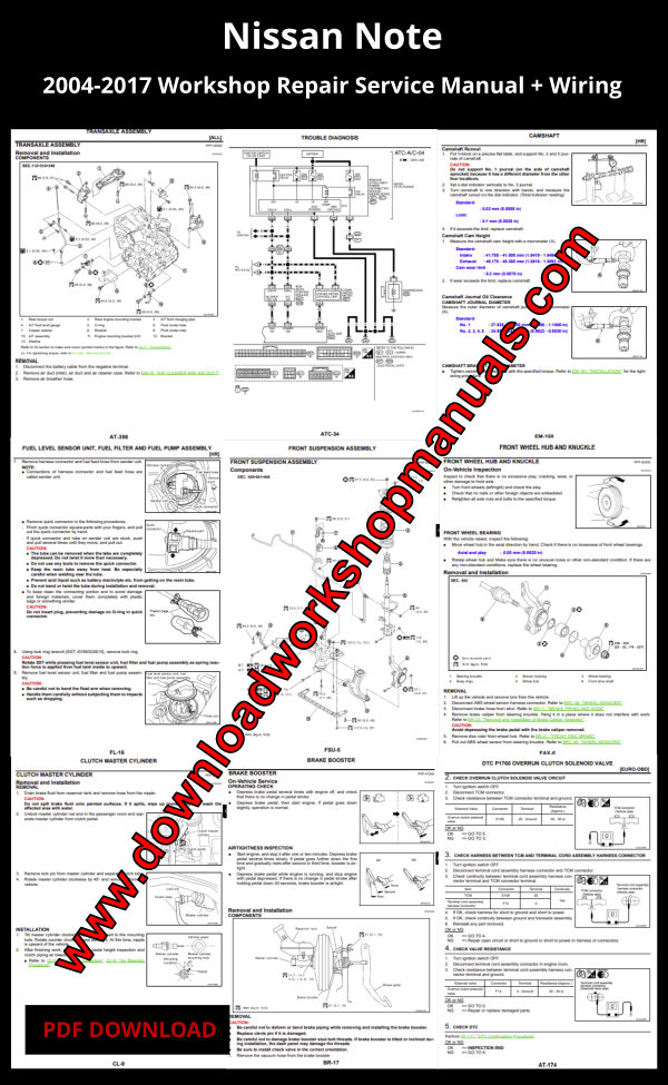 Nissan Note Service Repair Workshop Manual