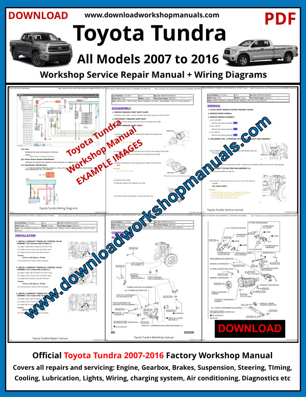 Toyota Tundra Workshop Repair Manual