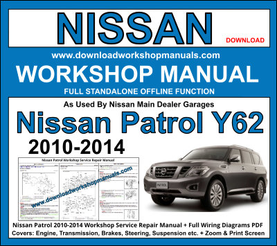 Nissan Patrol 2010 to 2014 Workshop Repair Manual pdf