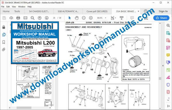 Mitsubishi L200 Workshop Manual download