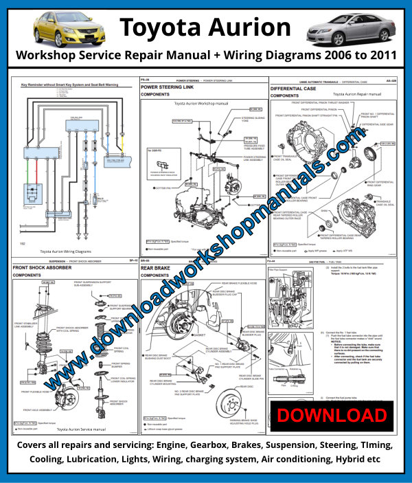 Toyota Aurion Workshop Service Repair Manual