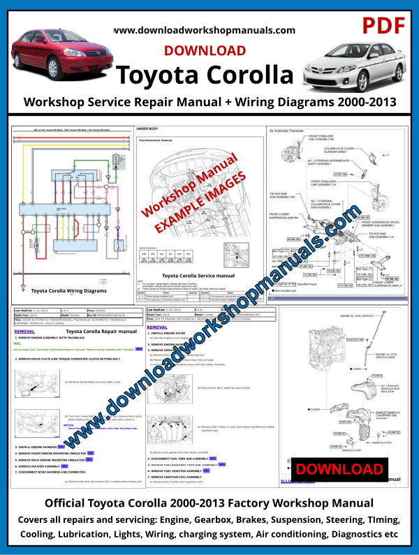 Toyota Corolla Workshop Service Repair Manual Download