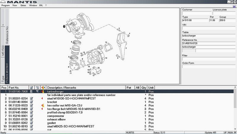Man Mantis electronic parts catalogue download