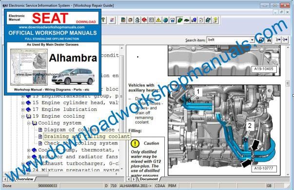 Seat Alhambra Service Manual