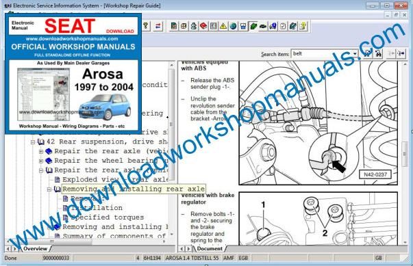 Seat Arosa Repair Manual