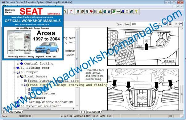Seat Arosa Service Manual
