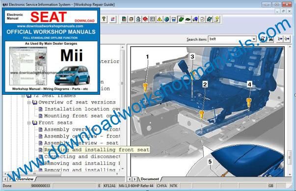 Seat Mii Workshop Manual