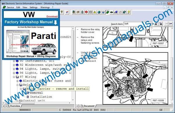 VW Volkswagen Parati Repair Manual