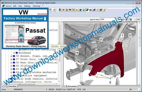VW Volkswagen Passat Service Manual