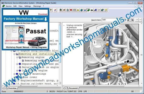 VW Volkswagen Passat Workshop Manual