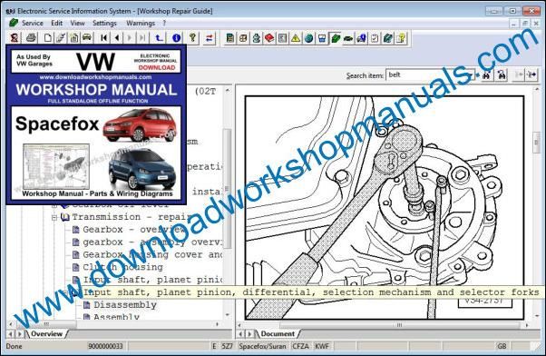 VW Volkswagen Spacefox Repair Manual