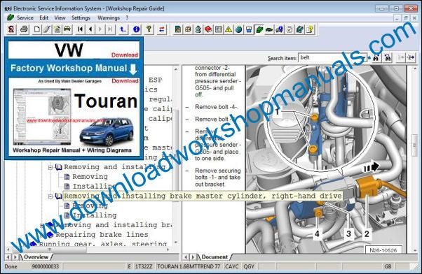 VW Volkswagen Touran Repair Manual