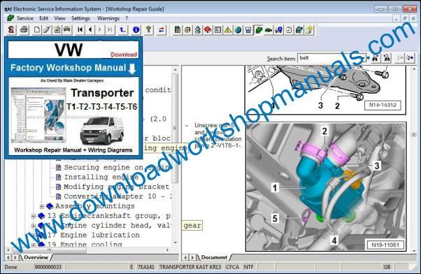 VW Volkswagen Transporter Service Manual