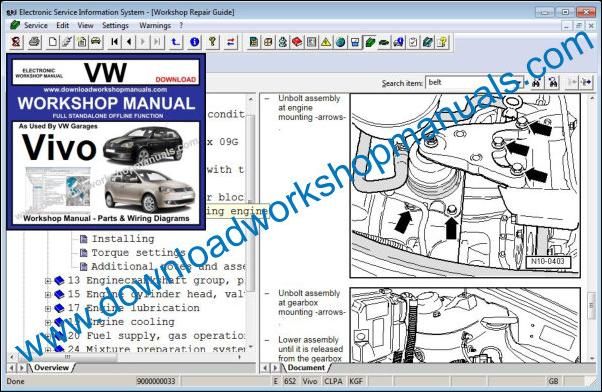 VW Volkswagen Vivo Repair Manual