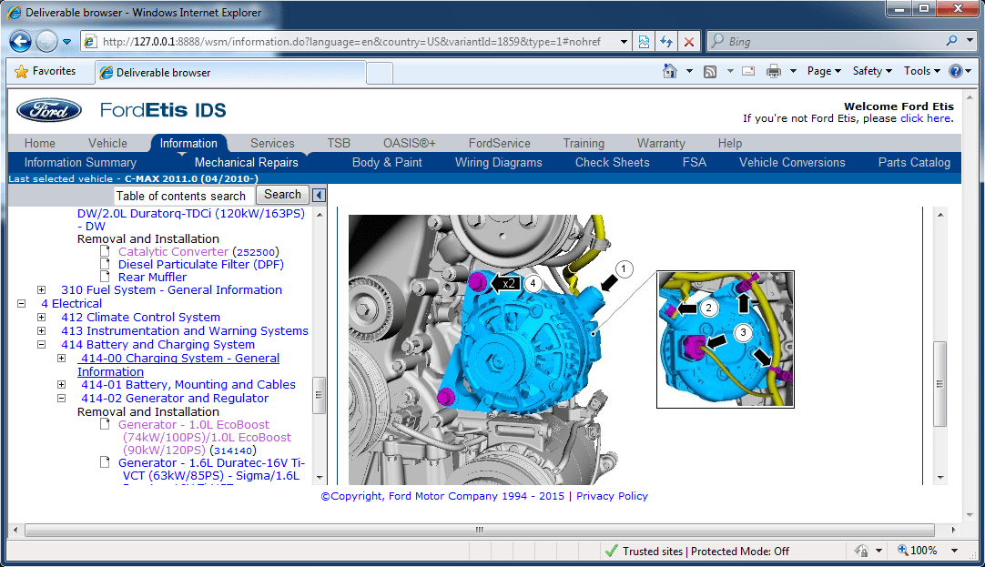 ford c-max workshop repair manual