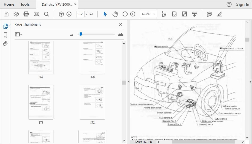 Daihatsu YRV Repair Service Workshop Manual