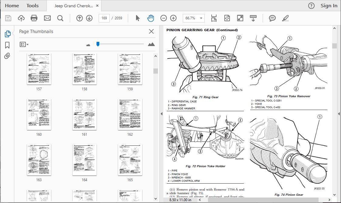 Jeep Grand Cherokee Workshop Manual and Wiring Diagrams