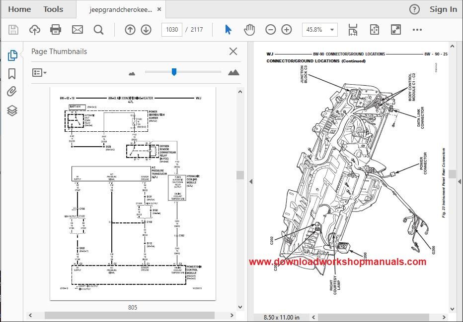 Jeep Grand Cherokee WJ Service Manual Download