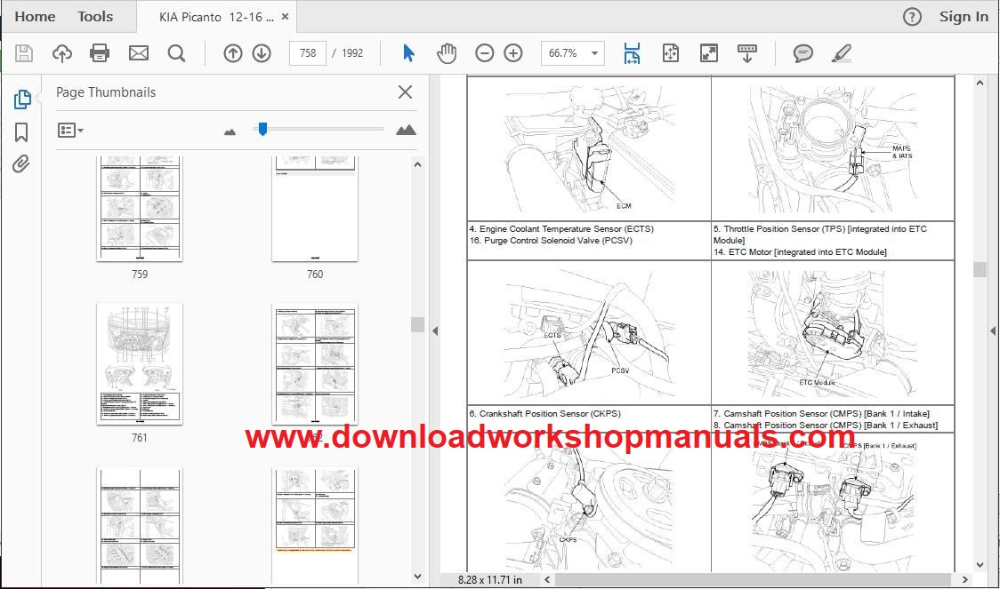 Kia picanto 2011 to 2017 workshop manual